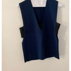 10 Crosby Derek Lam Size Black and Navy Blue Knit Top Size Small